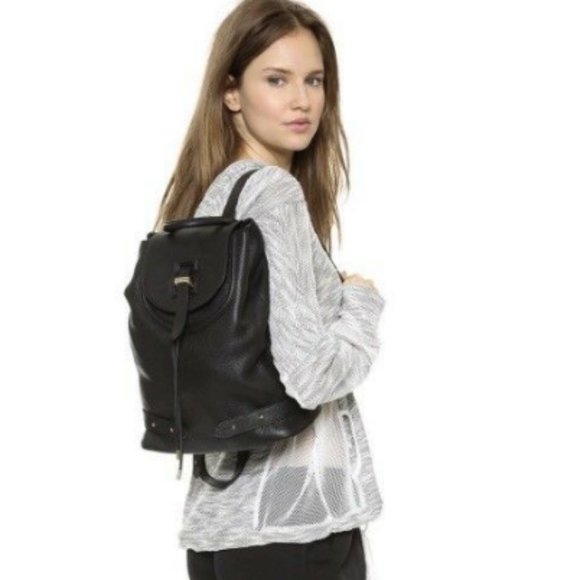 MELI MELO Nylon with leather trim Backpack Black MSRP $590 made in ITALY main image 4